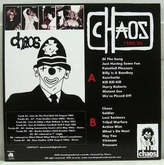 CHAOS - 1980 / 1986 (Ltd.300 LP) - NAT RECORDS