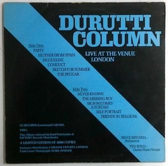 DURUTTI COLUMN - Live At The Venue London (USED LP) - NAT