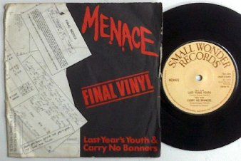 MENACE   Final Vinyl USED 7"   NAT RECORDS