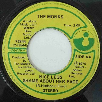 THE MONKS - Johnny B. Rotten / Nice Legs Shame About Her Face (USED 7 ...