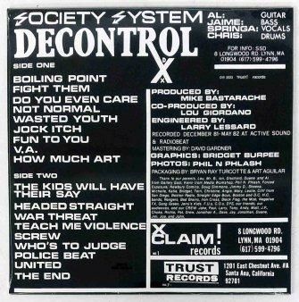 SS DECONTROL - The Kids Will Have Their Say (Ltd.1500 Grey