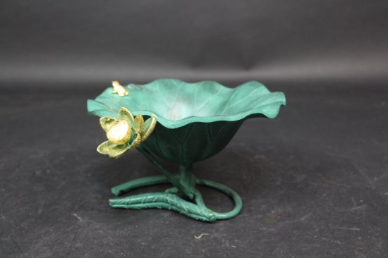 蓮型蛙付水盤　砂鉢 - 西川美術　ショッピングカート