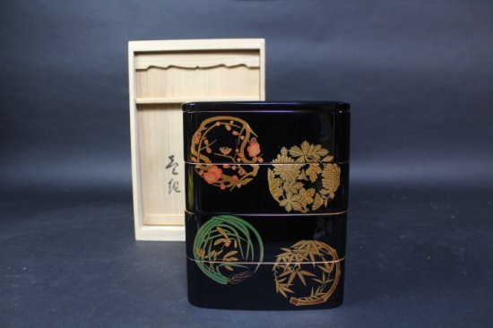 輪島塗五聖蒔絵四段重箱 - 西川美術 ショッピングカート