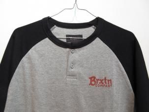 BRIXTON ֥ꥯȥ BARLEY 3/4 TEE M 졼