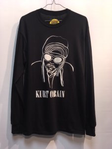 DEERDANA Kurt Cobain Long Sleeve Tee ͥ BLACK