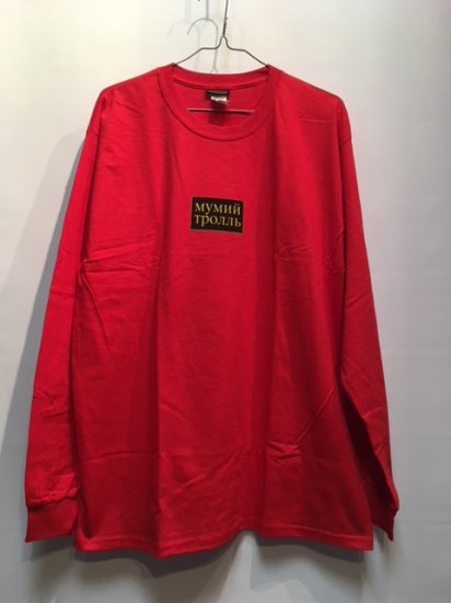 Gosha Rubchinskiy X Mumiy Troll Tour Dates Long Sleeve Tee レッド