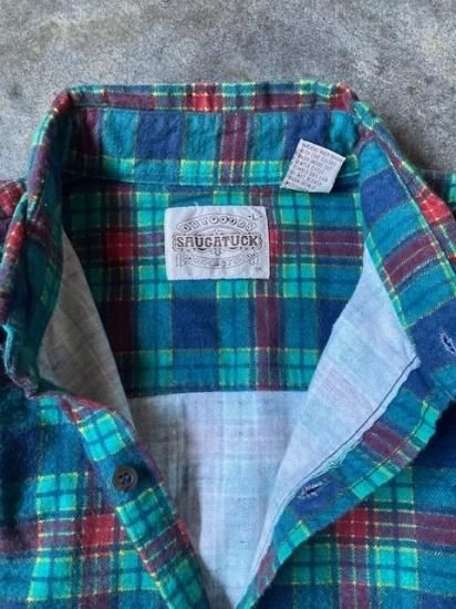 90's SAUGATUCK プリント ネルシャツ (VINTAGE) - REFUGE USED