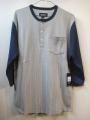 Brixton ֥ꥯȥ DETROIT Baseball Tee ͥ Grey/Navy stripe