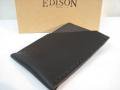 EDISON MFG CO エディソン Card holder w/ Money clip Coal Black