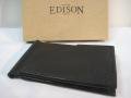 EDISON MFG CO エディソン Bi Fold Wallet w/ Money Clip Coal Black