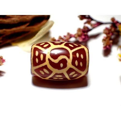【公式】アクセサリーの激安通販 チベット老玉髄天珠】太極天珠☆約9×13mm - 天珠 ネックレス・ペンダント