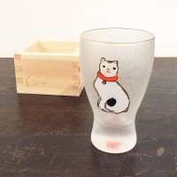 歌川国芳 江戸猫グラス 枡酒グラス（お座り猫）