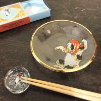 歌川国芳 江戸猫グラス ガラス丸皿（ほっかむり猫）