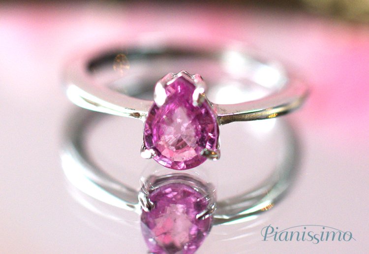 約08cm×約06cm【送料無料】 天然石 ダイヤモンド ピンク サファイア リング 指輪 刻印有