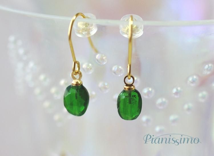 ハートチャクラ・バランス・愛】クロムダイオプサイト・ピアス