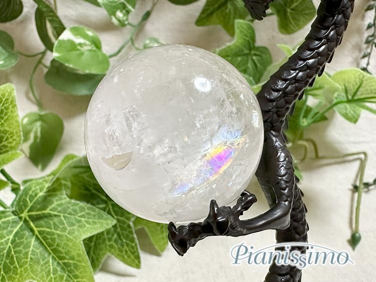 020518 高品質 虹入り✨天然水晶龍神ブレスレット 龍頭部分虹入り