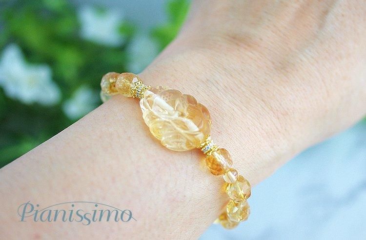 ブレス 九尾の狐 13mm 水晶 幸福 金運 運気 癒し 天然石 品番