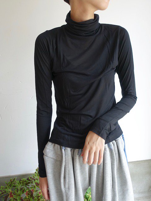 BASERANGE -TURTLENECK TEE/BLACK - VISITFOR