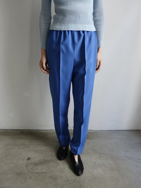 POSTELEGANT-WOOL EASY TROUSERS/SKY - VISITFOR