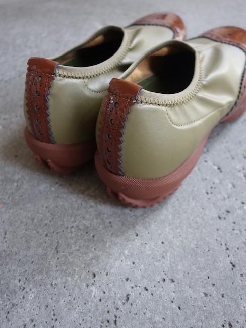 KIKO KOSTADINOV-SONIA SLIP ON BROGUE/OLIEVE GREEN&TAN - VISITFOR KIKO KOSTADINOV-SONIA SLIP ON BROGUE/OLIEVE GREEN&TAN - VISITFOR