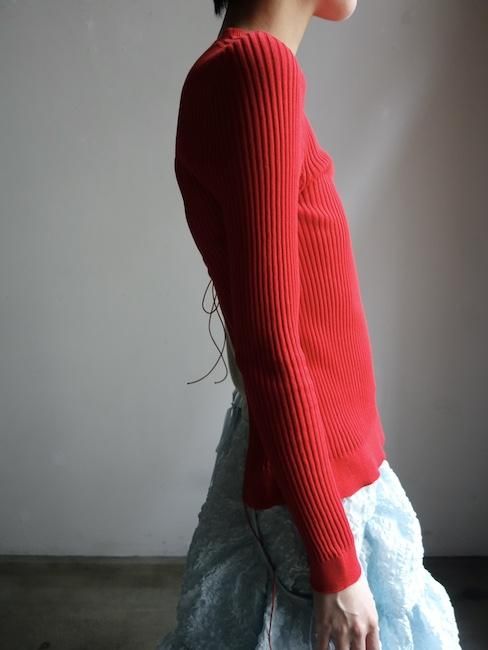 CECILIE BAHNSEN-JAYLA TOP/POPY RED - VISITFOR