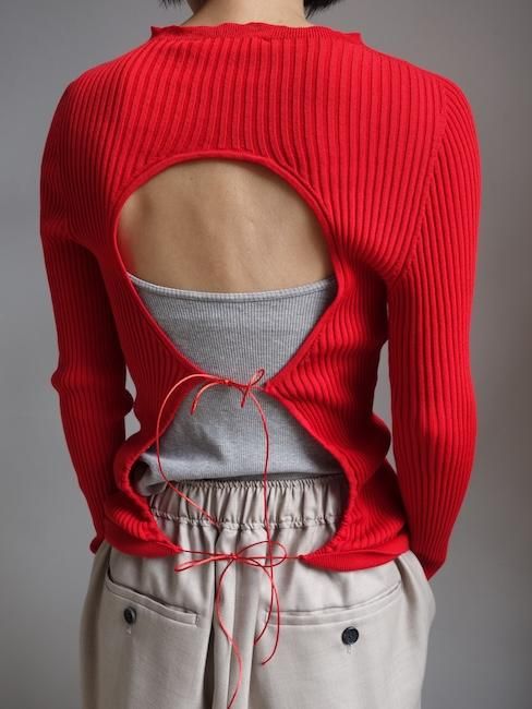 CECILIE BAHNSEN-JAYLA TOP/POPY RED - VISITFOR