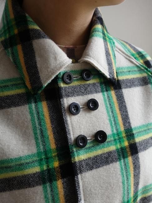 WATARU TOMINAGA-MELTON PLAID JACKET - VISITFOR
