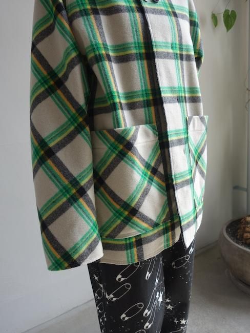 WATARU TOMINAGA-MELTON PLAID JACKET - VISITFOR