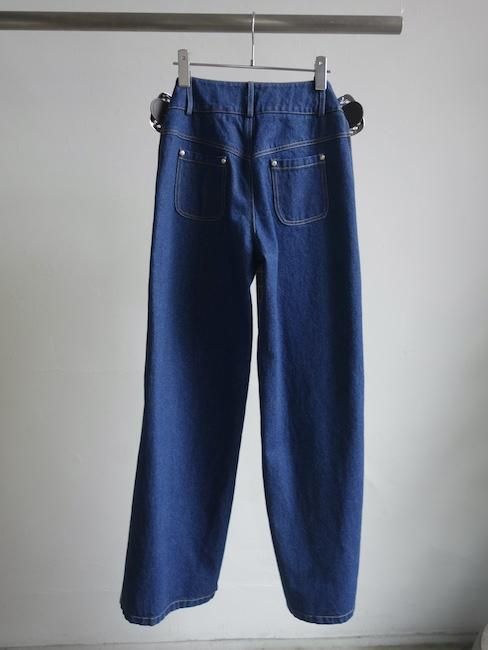 CHOPOVA LOWENA-TARTAN AND DENIM JEANS - VISITFOR