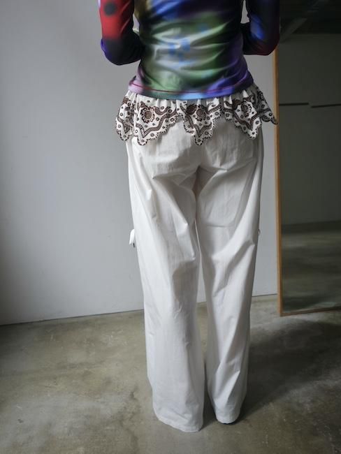 CHOPOVA LOWENA-WHITE LANSKY TROUSERS - VISITFOR