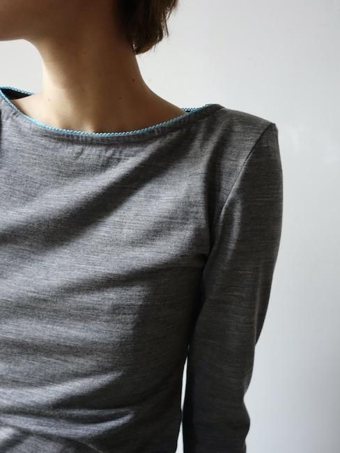 Ans Dotsloevner Shoulder Tops Gray