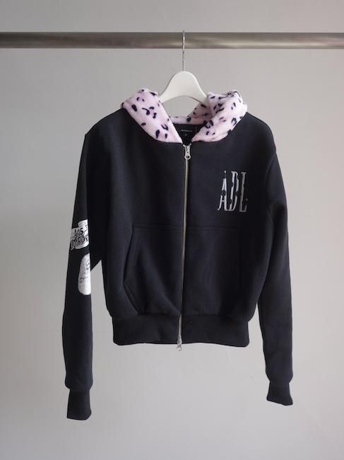 ans dotsloevner バルーンフーディ ANS DOTSLOEVNER-BALOON HOODIE/LEOPARD×BLACK - VISITFOR