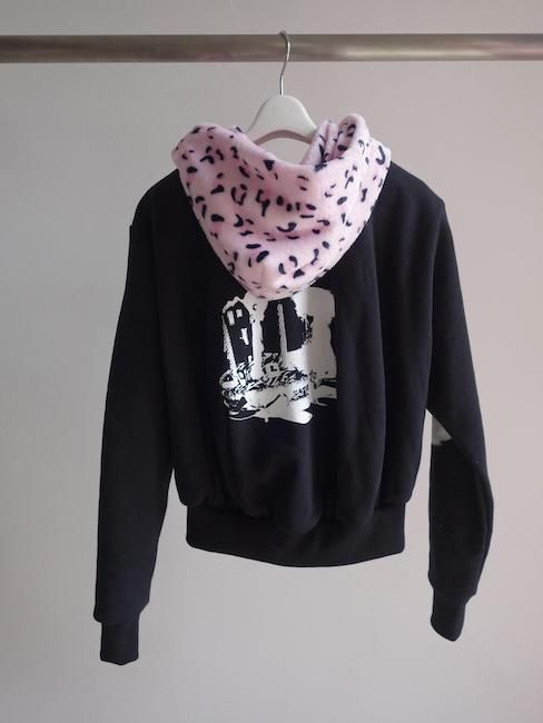 ANS DOTSLOEVNER-BALOON HOODIE/LEOPARD×BLACK - VISITFOR