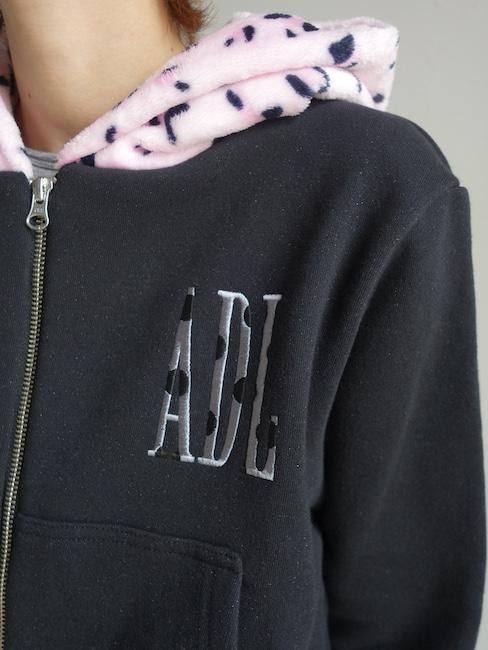 ans dotsloevner バルーンフーディ ANS DOTSLOEVNER-BALOON HOODIE/LEOPARD×BLACK - VISITFOR