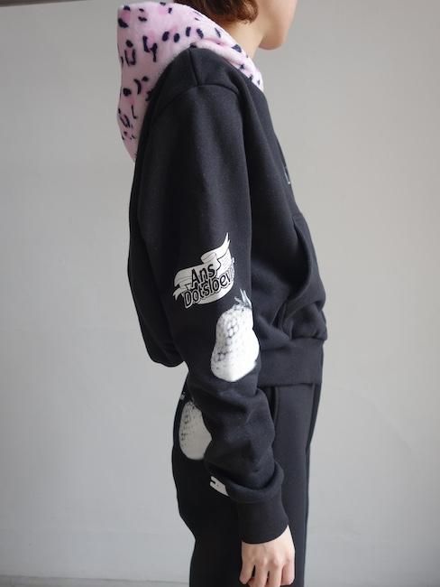 ANS DOTSLOEVNER-BALOON HOODIE/LEOPARD×BLACK - VISITFOR