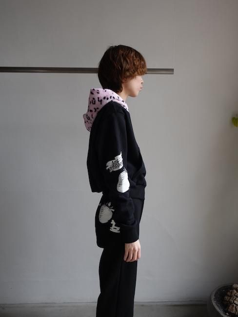 ANS DOTSLOEVNER-BALOON HOODIE/LEOPARD×BLACK - VISITFOR