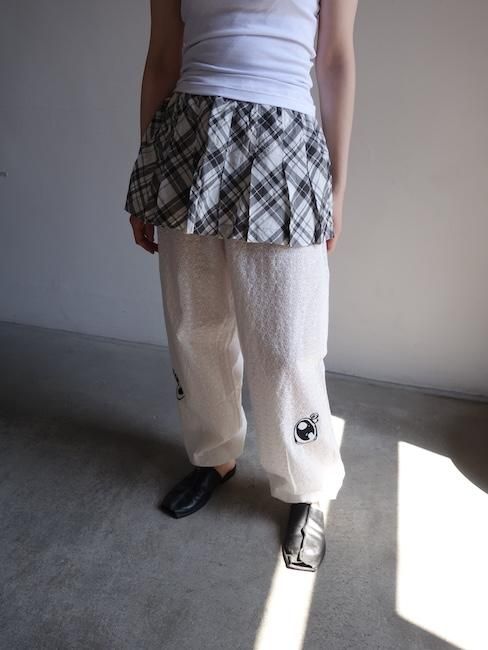VENICE M-SKIRT SWEATPANTS/CHARCOAL&WHITE - VISITFOR