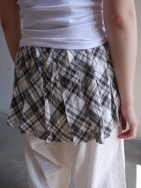 VENICE M-SKIRT SWEATPANTS/CHARCOAL&WHITE - VISITFOR