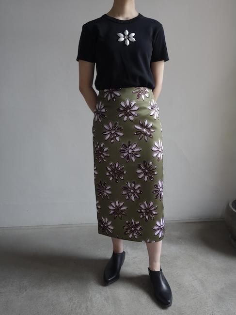 meryll rogge レーヨンスカート MERYLL ROGGE-MIDI STRAIGHT SKIRT - VISITFOR