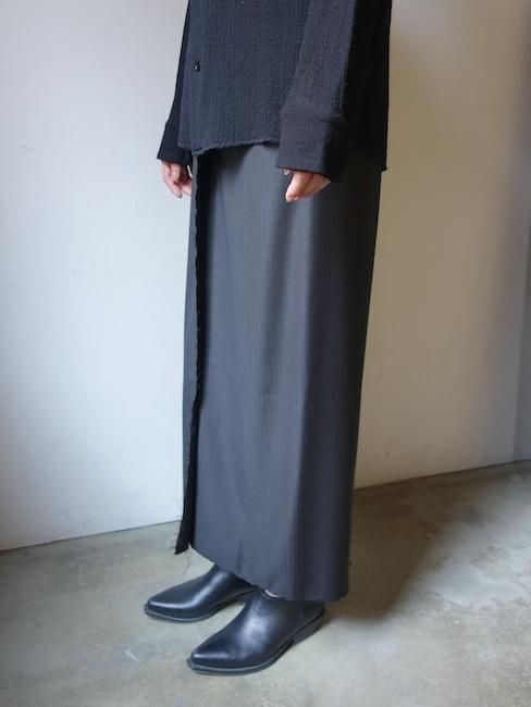 GABRIELA COLL GARMENTS-FINE WOOL WRAP SKIRT - VISITFOR