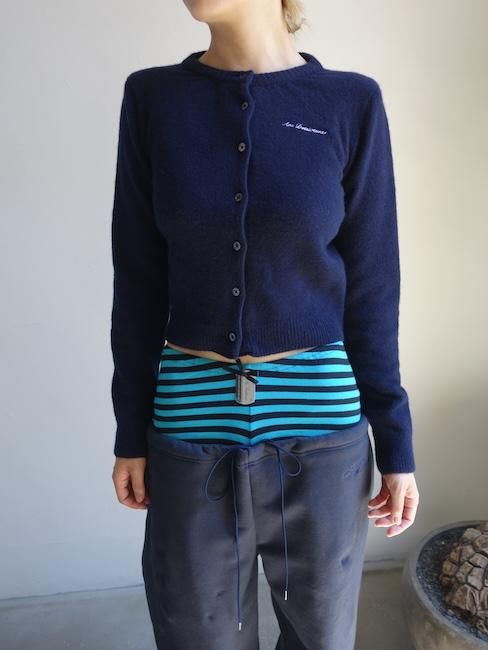 ANS DOTSLOEVNER-SHOULDER CARDIGAN (KNIT)/Navy - VISITFOR
