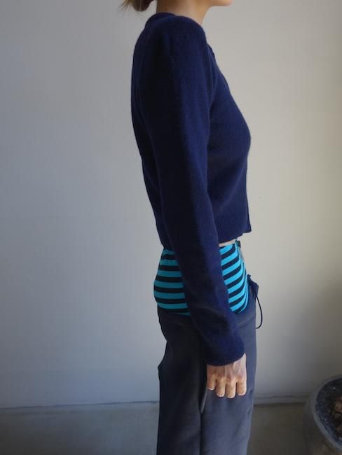 す*い様 ansdotsloevner - parker ANS DOTSLOEVNER-SHOULDER CARDIGAN (KNIT)/Navy - VISITFOR