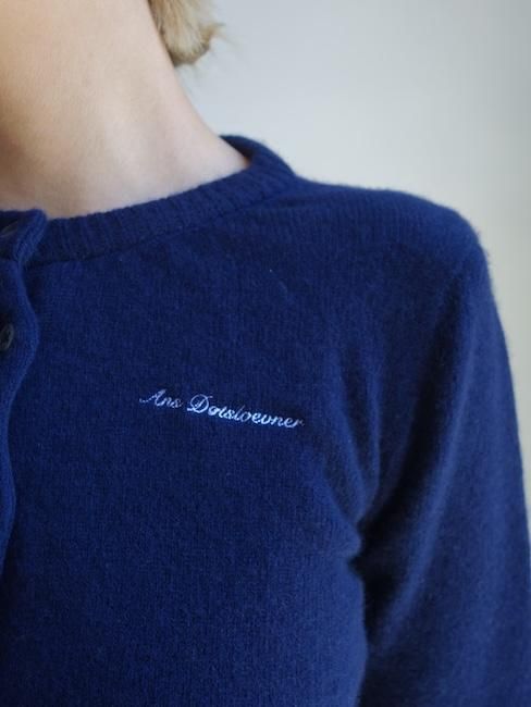 トップス Ans Dotsloevner shoulder cardigan 25ss Ans Dotsloevner / SHOULDER CARDIGAN KNIT / GREY | THE FOUR