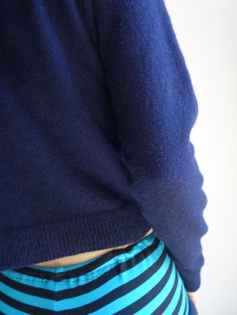 ANS DOTSLOEVNER-SHOULDER CARDIGAN (KNIT)/Navy - VISITFOR