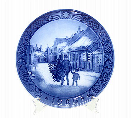 Royal Copenhagen ロイヤルコペンハーゲン イヤープレート 1980年 クリスマスプレート 北欧 西洋アンティーク食器の店 E Colle 北欧館