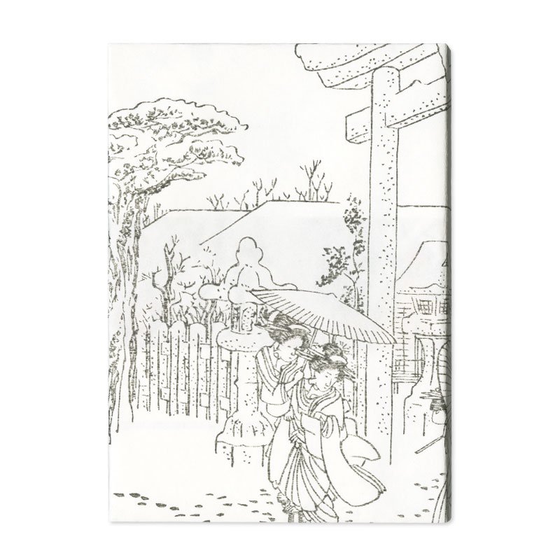 歌川広重「 京都名所之内 祇園社雪中 」 浮世絵版画 とても摺と図柄が