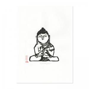 木版画　大日如来　十三仏　掛け軸　時代物　箱無し　仏画　仏教美術　書画　美術品 木版画 大日如来 十三仏 掛け軸 時代物 箱無し 仏画 仏教美術 書画
