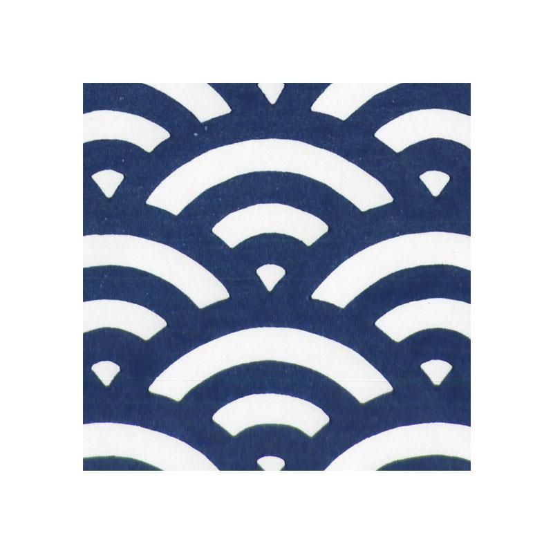 木版和紙 - 日本の文様 青海波 - 【竹笹堂Online】木版画デザインの