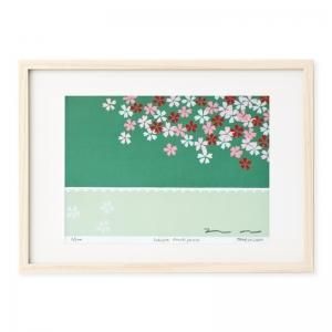 桜の版画 額装品 飯名京美 限定品 アーカイバルプリント さくら 流浪 桜の版画 額装品 飯名京美 限定品 アーカイバルプリント さくら 流浪