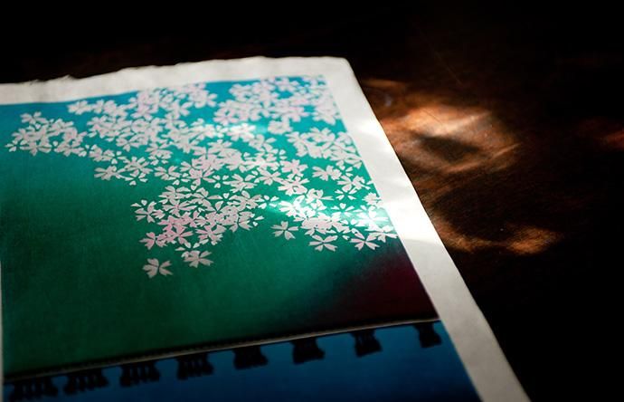 木版画 竹中健司 嵐山桜 - 【竹笹堂Online】木版画デザインの